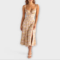 Mia™ - Midi-Kleid mit Korsett in Gelb