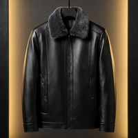 Kingsford Leather Jacket in Schwarz