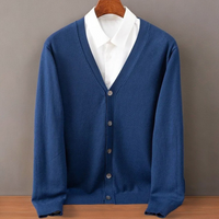 Santorini Cashmere Cardigan in Marineblau