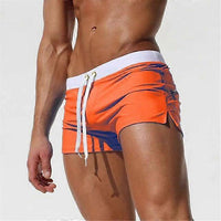 Niklas | Herren Kurze Slim Fit Badeshorts in Orange