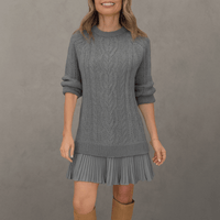Noa | Kaschmir Strickkleid in Grau