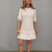 Noa | Kaschmir Strickkleid in Aprikose (fast ausverkauft)