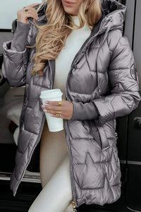 Nolwen Stylischer Wintermantel in Grau