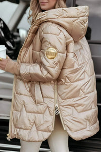 Nolwen Stylischer Wintermantel in Beige