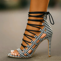Ondine | Damen Schnürpumps High Heels in Grau