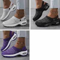 Orthopädische Clogs Damen Leichte Hausschuhe Garten Schuhe in Grau + Schwarz + Lila