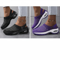 Orthopädische Clogs Damen Leichte Hausschuhe Garten Schuhe in Schwarz + Lila
