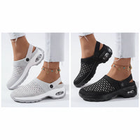 Orthopädische Clogs Damen Leichte Hausschuhe Garten Schuhe in Grau + Schwarz
