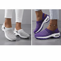 Orthopädische Clogs Damen Leichte Hausschuhe Garten Schuhe in Grau + Lila