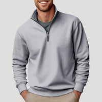 Philipp | Herren Klassischer Viertelzip Pullover in Grau