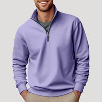 Philipp | Herren Klassischer Viertelzip Pullover in Lila