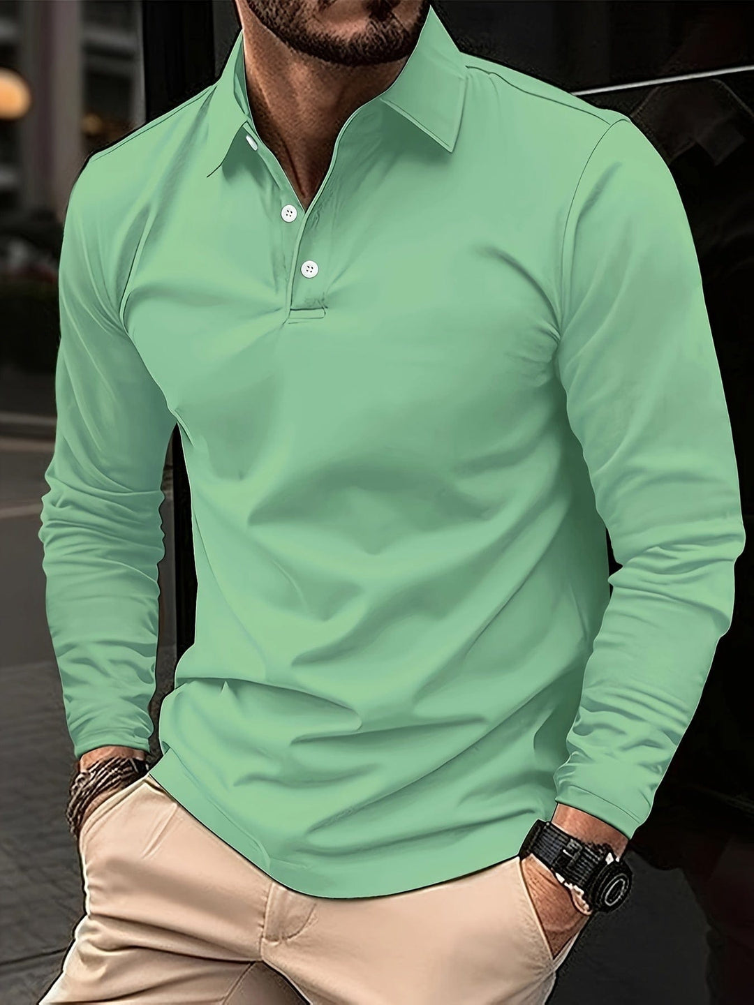 Benjamin™ - Poloshirt Met Lange Mouwen