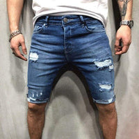 Leon | Trendige Denim Shorts für Herren Urlaub in Blau