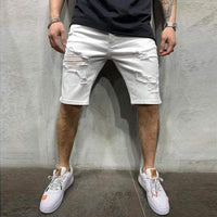 Finn | Lässige Denim Shorts für Herren Freizeit in Weiß