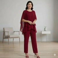 Oda | Asymmetrisches Loungewear-Set in Rød