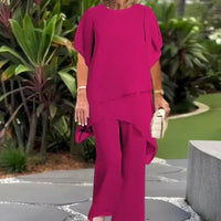 Oda | Asymmetrisches Loungewear-Set in Rosa
