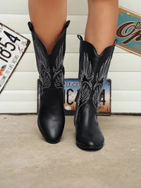 Daniela | Damen Elegant Western Cowboystiefel in Schwarz
