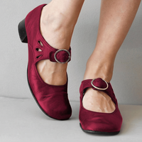 Damen Sandalen Riemen Schnalle Freizeit Alltag in Rot