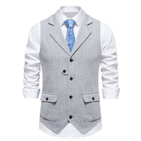 Reinhold | Herren Vintage Weste mit Knöpfen in Grau