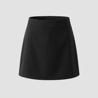 Sandra | Damen A-Linien Minirock Überlappend – A-Linie Mini Rock Wickel 2026 in Schwarz