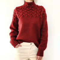 Elva | Gemütlicher Damen-Rollkragenpullover in Rot