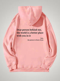 Silke | Damen Grafischer Oversized Hoodie in Rosa