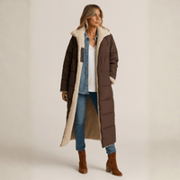Sophie | Damen Mantel weich luxuriös & wendbar in Braun