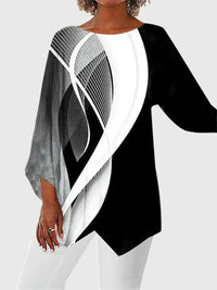 Saskia | Damen Schmetterling Print Tunika mit Glitzer in Stil 4