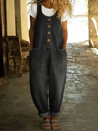 Lina | Retro Overall Damen Vintage Style in Schwarz