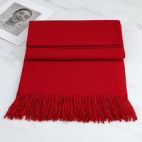 Schal Frauen Fransen Winter in Rot