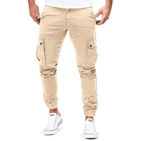 Schmale Cargo-Jogger-Hose für Herren in Beige