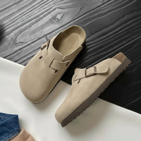 Damen Sandalen Schlupfclogs Alltag in Beige