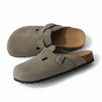 Damen Sandalen Schlupfclogs Alltag in Dunkelgrau