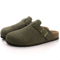 Damen Sandalen Schlupfclogs Alltag in Grün