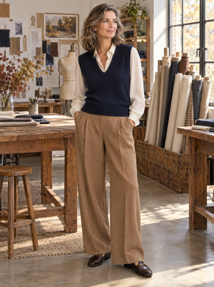 Bluse mit Strickweste