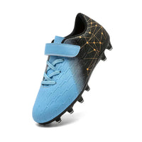 Fußballschuhe Weltmeisterschaft Herren Nocken Schuhe Training in Schwarz Hellblau