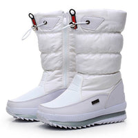 Millicent | Wasserdichte, rutschfeste Schneestiefel in WEISS