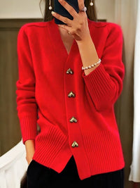 Elira | Eleganter Cardigan in Rot
