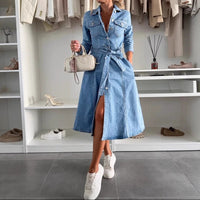 Semmy | Maxikleid mit Langen Ärmeln in Blau