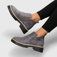Nina | Damen Stiefel modern elegant hochwertig in Grau