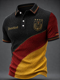 Herren-Deutschland-Fußballfan-Print-Lässiges Oberteil in als bild