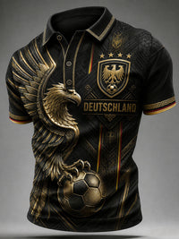 Herren-Fußballtrikot Deutschland in Schwarz