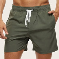 Herren Badeshorts Sommerliche Freizeit Schwimmbad in Dunkelgrün