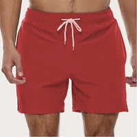 Herren Badeshorts Sommerliche Freizeit Schwimmbad in Rot