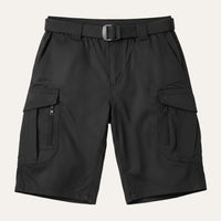 Taktische Herren-Cargoshorts mit integriertem Gürtel in Schwarz