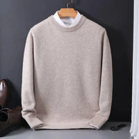 Thomas | Mühelos stilvoller Pullover mit geometrischem Muster in Khaki