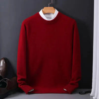 Thomas | Mühelos stilvoller Pullover mit geometrischem Muster in Rot