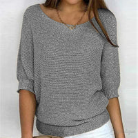 Ruby | Leichter Übergangs Pullover in Grau
