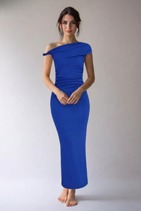"Alina" Maxi Dress in Saphirblau