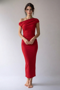 "Alina" Maxi Dress in Rot